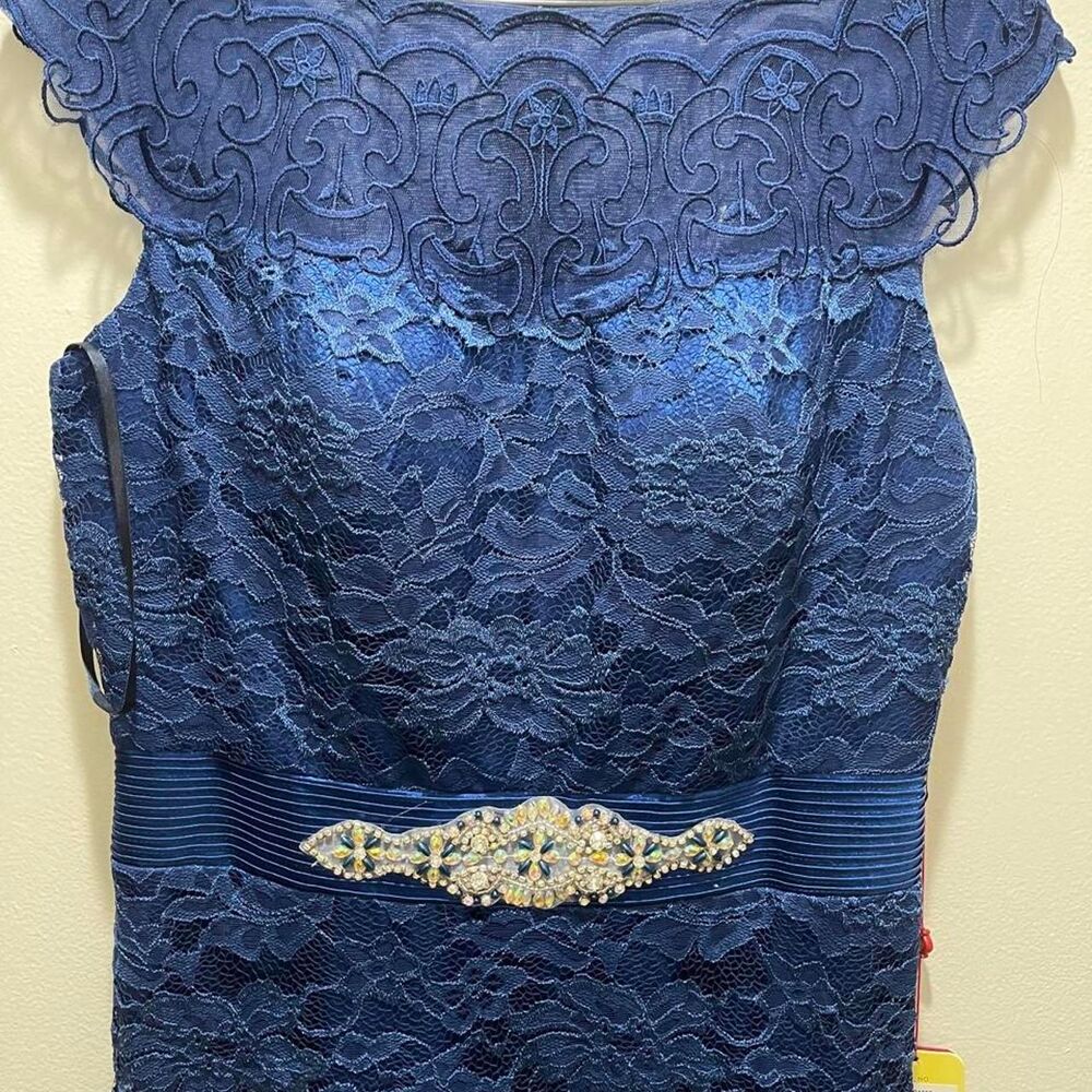 Adrianna-papell Women's Blue and Navy Dress